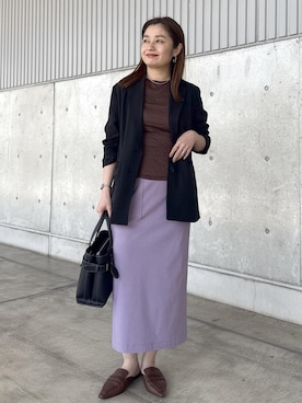 「ROPE'（ロペ）のアイテム（ジャケット/アウター）」を使った、NANAさん（レディース・161cm）の春コーディネート