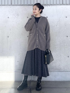 「アイテム（ワンピース/ドレス）」を使った、NANAさん（レディース・160cm・30代）の冬コーディネート
