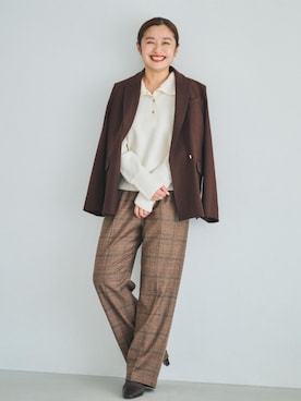「アイテム（パンツ）」を使った、NANAさん（レディース・161cm・40代）の秋コーディネート