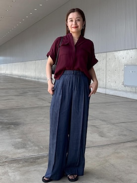 「パンツスタイル」｜NANAさん（レディース・160cm・40代）の夏コーディネート