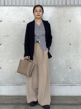 「アイテム（テーラードジャケット）」を使った、NANAさん（レディース・161cm・30代）の秋コーディネート