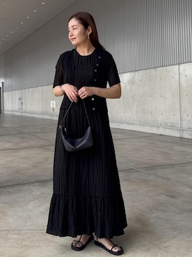「ROPE'（ロペ）のクラウンパント型 UVカットサングラス（サングラス）」を使った、NANAさん（レディース・160cm・30代）の夏コーディネート