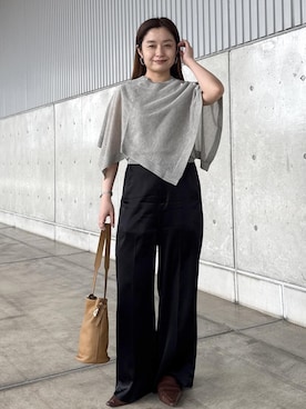 「ROPE'（ロペ）のアイテム（パンツ）」を使った、NANAさん（レディース・161cm）の春コーディネート