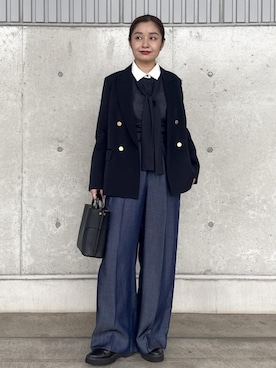 「アイテム（テーラードジャケット）」を使った、NANAさん（レディース・161cm・40代）の秋コーディネート