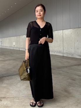 「アイテム（ハンドバッグ）」を使った、NANAさん（レディース・160cm・40代）の夏コーディネート