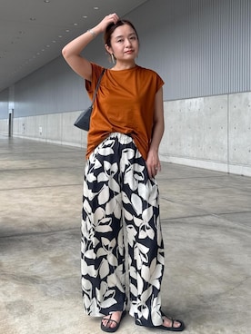 「ROPE'（ロペ）の【雑誌掲載】Ariana Bag （アリアナ バッグ）（ハンドバッグ）」を使った、NANAさん（レディース・160cm・40代）の夏コーディネート