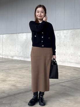 「アイテム（Tシャツ/カットソー）」を使った、NANAさん（レディース・161cm・30代）の冬コーディネート