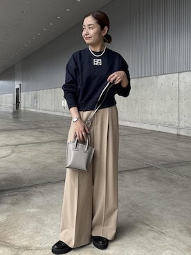 「アイテム（バンダナ/スカーフ）」を使った、NANAさん（レディース・161cm）の秋コーディネート