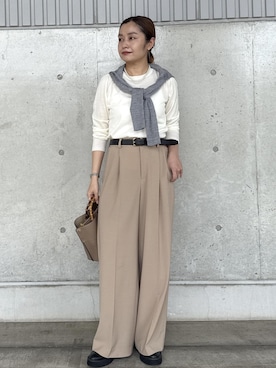 「アイテム（パンツ）」を使った、NANAさん（レディース・161cm・40代）の秋コーディネート