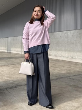 「E'POR（エポール）のアイテム」を使った、NANAさん（レディース・161cm）の冬コーディネート