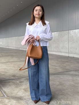 「ROPE'（ロペ）のアイテム」を使った、NANAさん（レディース・161cm）の春コーディネート