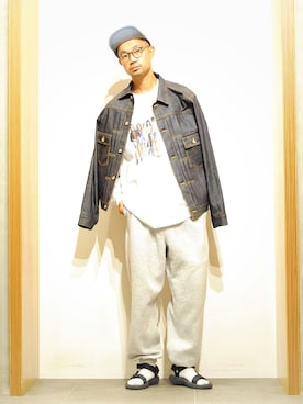 「URBAN RESEARCH（アーバンリサーチ）のアイテム（デニムジャケット）」を使った、KakeruMayama(真山走)さん（メンズ・173cm）の秋コーディネート
