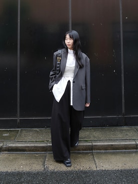 「BOTTEGA VENETA（ボッテガヴェネタ）のアイテム（バッグ）」を使った、えりまつさん（レディース・158cm）の秋コーディネート