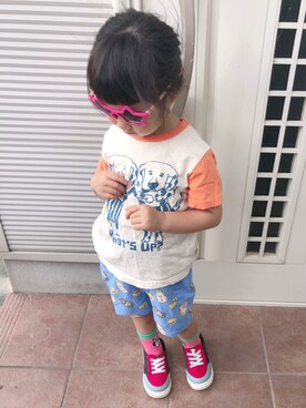 「JIPPON（ジポン）のアイテム」を使った、𝕌𝕂𝕚 & 𝔾𝕆𝕙さん（キッズ・90cm）の夏コーディネート