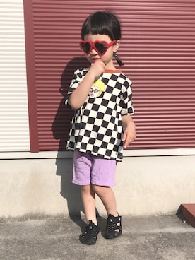 「JIPPON（ジポン）のアイテム」を使った、𝕌𝕂𝕚 & 𝔾𝕆𝕙さん（キッズ・90cm）の夏コーディネート