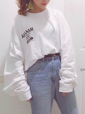 「ハイウエストストレートジーンズ」｜®️さん（レディース・155cm）の夏コーディネート