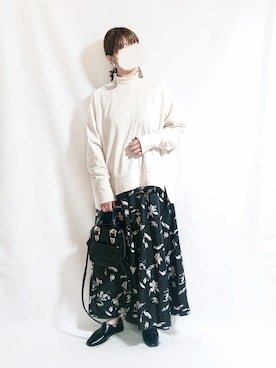 「amplis（アンプリス）のアイテム」を使った、chimochiiさん（レディース・152cm）の春コーディネート