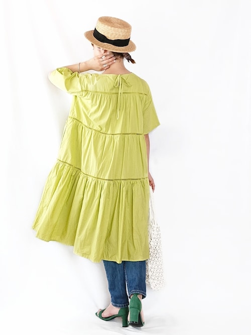 セール】はしごレースティアードミニワンピ（ワンピース）｜coca（coca