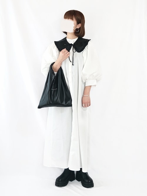 フェイクレザーフリル付け襟【ZOZOTOWN限定アイテム】（付け襟