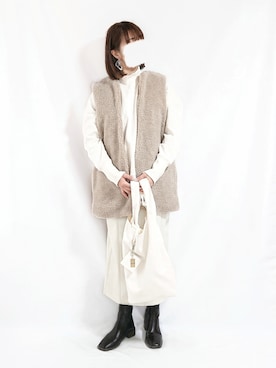 「ENsMOL.（エンスモール）のアイテム」を使った、chimochiiさん（レディース・152cm）の冬コーディネート