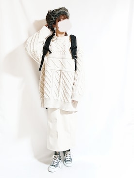 「amplis（アンプリス）のアイテム」を使った、chimochiiさん（レディース・152cm）の冬コーディネート