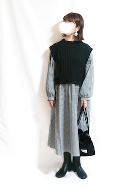 「JUNOAH」｜「アイテム（アクセサリー）」を使った、chimochiiさん（レディース・152cm）の秋コーディネート