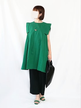 「c.u.l（シーユーエル）のアイテム（ワンピース/ドレス）」を使った、chimochiiさん（レディース・152cm）の夏コーディネート