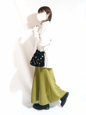 「タートル」｜「アイテム（アクセサリー）」を使った、chimochiiさん（レディース・152cm）の冬コーディネート