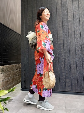 「アイテム（水着/着物・浴衣）」を使った、KIMONOMACHIさん（レディース・157cm）の秋コーディネート