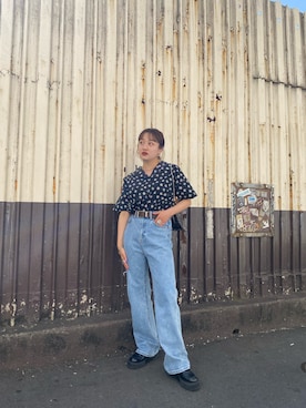 「H&M（エイチ・アンド・エム）のアイテム（ローファー）」を使った、KATEさん（レディース・158cm）の夏コーディネート