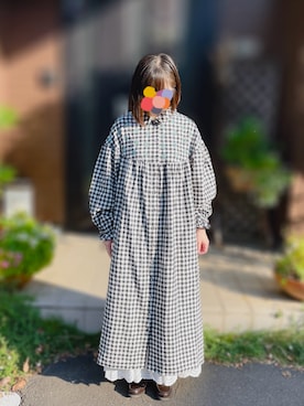 「刺繍」｜「アイテム（ローファー）」を使った、まあさん（レディース・154cm）の秋コーディネート