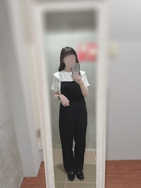 「アイテム（サロペット/オーバーオール）」を使った、まあさん（レディース・154cm）の秋コーディネート