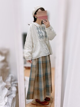 「en face（アンファス）のアイテム」を使った、まあさん（レディース・154cm）の秋コーディネート