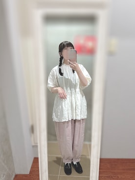 「アイテム（ブラウン系）」を使った、まあさん（レディース・154cm）の夏コーディネート