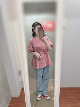 「刺繍」｜まあさん（レディース・154cm）の夏コーディネート