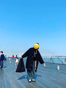 「MM6 Maison Margiela（ｴﾑｴﾑｼｯｸｽ ﾒｿﾞﾝ ﾏﾙｼﾞｪﾗ）のMM6 Classic Japanese Handbag（トートバッグ、ブラック系）」を使った、ナヲさん（レディース・164cm）の秋コーディネート