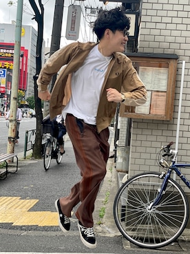 あべじゅんやさんの（FRED PERRY | フレッドペリー）を使ったコーディネート