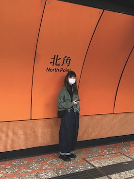 「oversize」｜「アイテム（ミリタリージャケット）」を使った、Some さん（レディース・168cm）の冬コーディネート