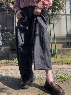 「GU（ジーユー）のアイテム（ベルト）」を使った、AYASE さん（レディース・160cm）の春コーディネート