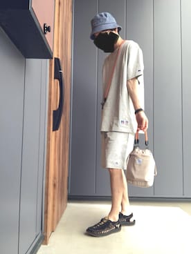 「CIAOPANIC TYPY（チャオパニックティピー）のアイテム（帽子）」を使った、ヨッスーさん（メンズ・171cm）の夏コーディネート