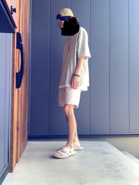 「IL BISONTE（イルビゾンテ）のアイテム」を使った、ヨッスーさん（メンズ・171cm）の夏コーディネート