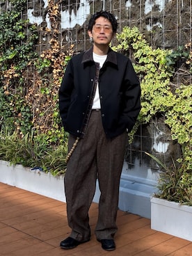 「Barbour（バブアー）のアイテム（その他アウター）」を使った、ふかのきさん（メンズ・172cm）の秋コーディネート