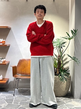 「アイテム（スウェットパンツ）」を使った、ふかのきさん（メンズ・172cm）の秋コーディネート