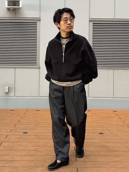 Adam et rope ダンボールスウェット ジップアップブルゾン ペプラム ADAM ET ROPE'（アダムエロペ） トレーナー スウェット ダンボール