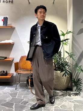 「アイテム（スリッポン）」を使った、ふかのきさん（メンズ・172cm）の夏コーディネート