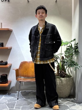 「ADAM ET ROPÉ」｜「アイテム（ブーツ）」を使った、ふかのきさん（メンズ・172cm）の春コーディネート