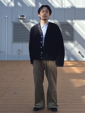 「アイテム（カーディガン/ボレロ）」を使った、ふかのきさん（メンズ・172cm・20代）の冬コーディネート