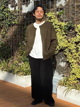 「アイテム（カーディガン/ボレロ）」を使った、ふかのきさん（メンズ・172cm・20代）の冬コーディネート