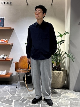 「アイテム（スリッポン）」を使った、ふかのきさん（メンズ・172cm・20代）の秋コーディネート