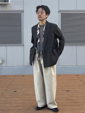 ふかのきさん（メンズ・172cm）の春コーディネート